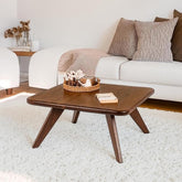 ONIJA  Solid Wood Coffee Table for Living Room, Dining Room, Bedroom, Kitchen, Office Home Decor (Square Coffee Table, 55x55x40 CM)